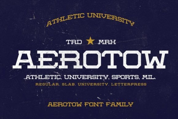 Aerotow: A Vintage Slab Serif Font for Bold Web Design