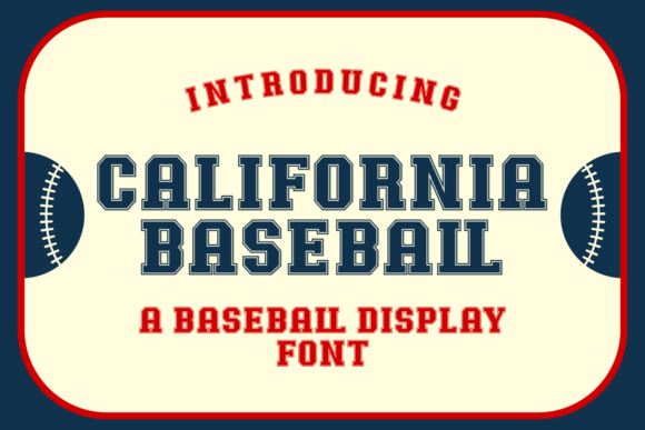 California Baseball Typeface for Bold Editorial Design