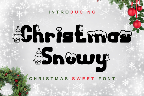 Christmas Snowy Font for Festive Web Design