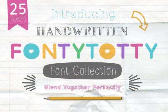Fontytotty 25 Font Collection for Web Design