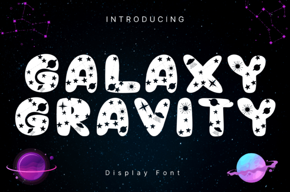Galaxy Gravity: A Whimsical Display Font for Editorial Design