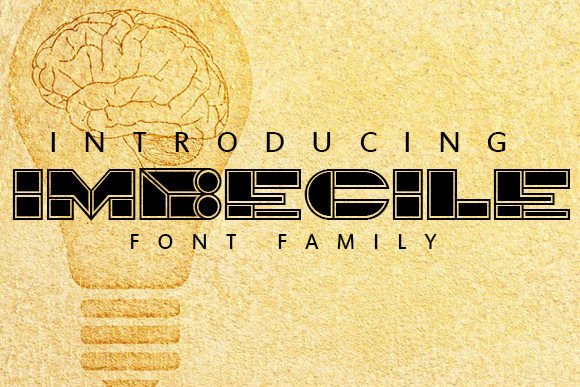 Imbecile Font: A Bold Retro Display for Modern Design