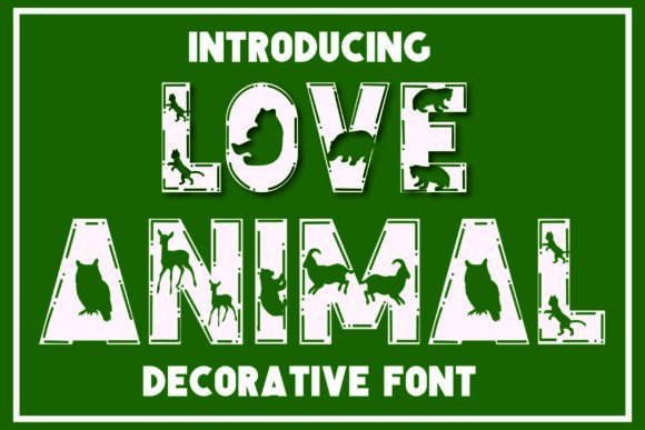 Love Animal Font for Playful Craft Designs