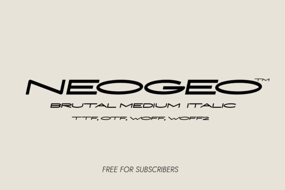 Neogeo Typeface for Modern Editorial Design