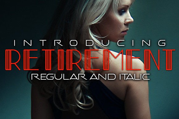 Retirement Font: Art-Deco Style for Crafters