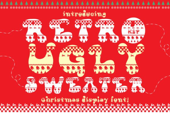 Retro Ugly Sweater Font for Festive Campaigns