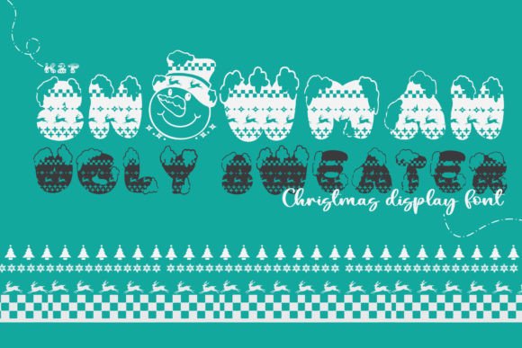 Snowman Ugly Sweater Font for Festive Editorial Design